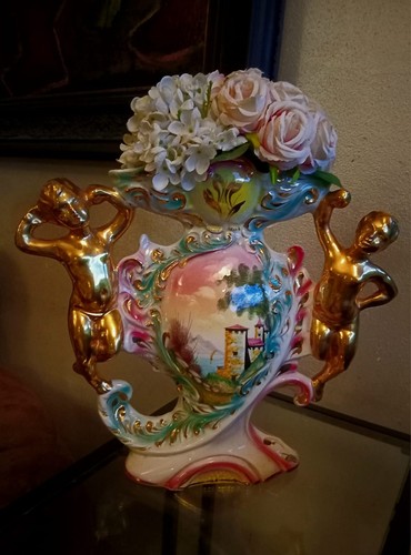 Vaso portafiori dipinto - portafiori,