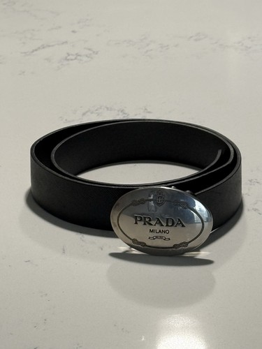 Prada cintura uomo nera - prada, 36