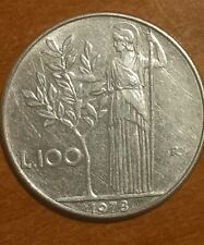 rarissima moneta 100 lire minerva datata 1978