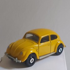 CORGI VOLKSWAGEN VW 4 SPLIT WINDOW BEETLE BUG YELLOW MADE IN GT. BRITAIN