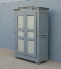 Antico armadio piemontese due ante laccato Shabby Chic, primi '800 - L 126 cm!