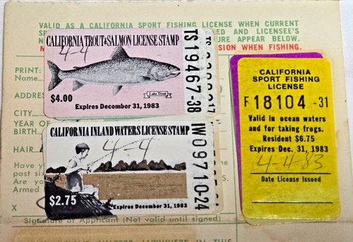 Vintage gemco fish license - fish,
