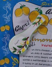 Poggiamestolo in Ceramica Fatto a Mano con Canovaccio, Sorrento - Napoli - Capri