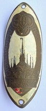 FREGIO BICI D'EPOCA BICICLETTA STEMMA CICLI DUOMO MILANO HEAD BADGE