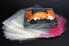 McDAISON 100 BUSTE per custodie 2-3-4 CD GROSSE 24mm JEWEL CASE fascetta adesiva