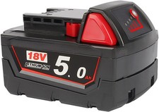 Powarobor Batteria di ricambio M18 18 V 5,0 Ah per Milwaukee M18 18 Volt 48-11-1