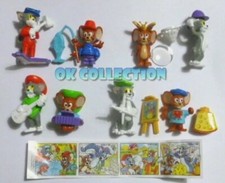 Raro Set n°8 Mini Figurine Plastica TOM E JERRY 1998 (di Kinder Ferrero Italiano)