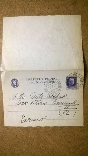 Biglietto postale del 1936 per - 1936,