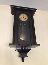 ANTICO OROLOGIO A PENDOLO JUNGHANS 1900 DA MURO H 75 X L 40 P 16 FUNZIONANTE