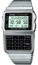 Orologio CASIO DATA BANK CALCOLATRICE DBC-611-1DF Calcolatrice Bracciale Acciaio