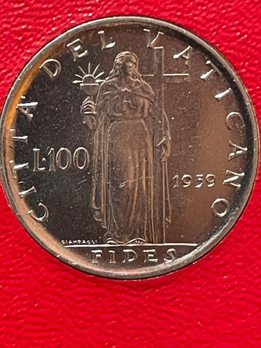 Moneta vaticano 100 lire 1959 - moneta,