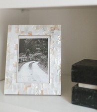 Cornice portafoto, cornice mosaico madreperla, cornice portafoto matrimonio, regalo unico lei