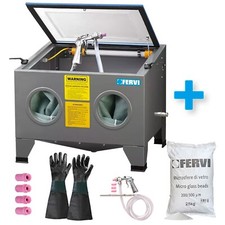 Sabbiatrice da banco cabina per sabbiatura sabbiare portatile completa accessori