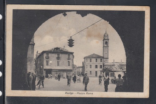 Cartolina rovigo piazza roma - piazza,