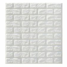 Mattone di pietra 3D SPUGNA autoadesivo carta da parato Bianco PANNELLI sfondo