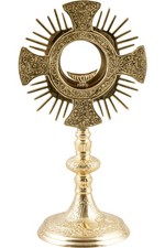 Ostensorio 39 cm ottone dorato