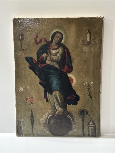 Antico dipinto madonna - antico,