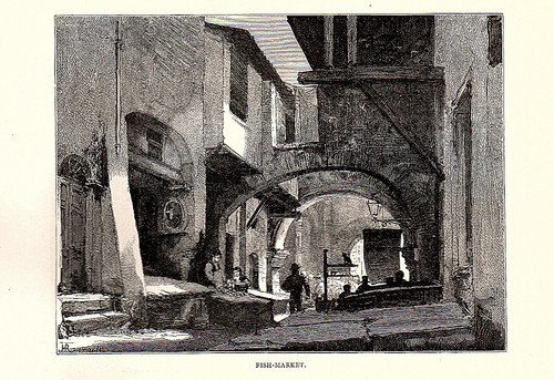1875 roma mercato del pesce - 1875,