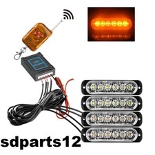 4x 6 LED Luce Stroboscopica