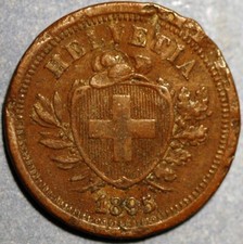 Svizzera Rappen 1895 KM# 3,1