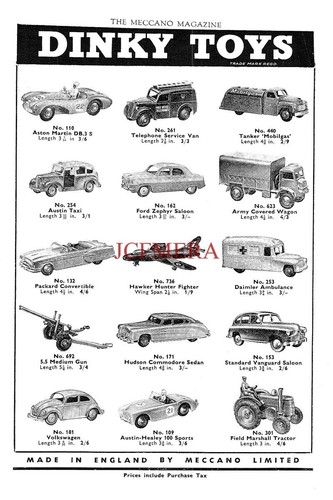 1950s dinky toys advert field - dinky,