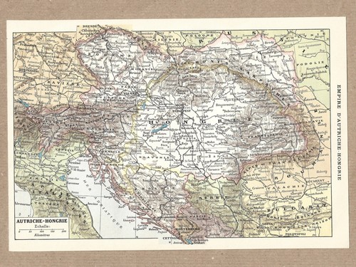 Antica mappa colori - mappa, austria