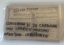 Collezione Di 20 Cartoline Con Spartiti Musicali Inizio ‘900 Formato Piccolo