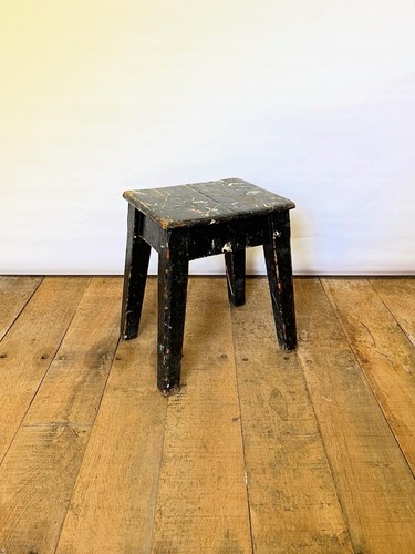 Sgabello vintage legno - sgabello,