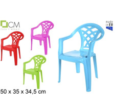 Sedia Bimbo Sedie per Bambini Plastica Colorate Con Braccioli Impilabili Set 4pz