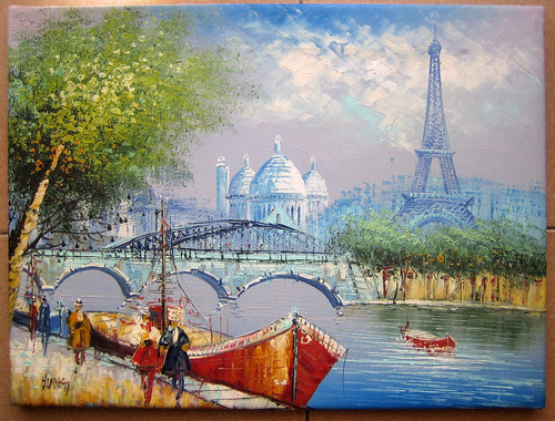 Dipinto olio tela burnett - tela,