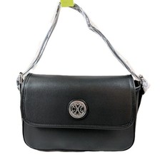 Borsa a tracolla CXL by Christian Lacroix Karen nera caviale pelle vegan classica