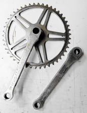 Guarnitura completa bici d'epoca OLYMPIA. 46 denti / 17 cm. In acciaio  (GUO#03)