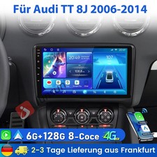 Autoradio Carplay 6+128G DAB+ Net Android 14 per Audi TT 8j 2006-2014 GPS NAVI
