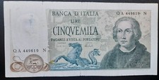 5000 LIRE  COLOMBO  II TIPO