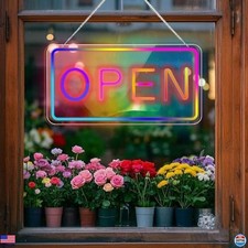 Insegna Aperta LED RGB 16"x9"