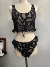 Completino top+slip IN VISCOSA vintage anni 90 nuovo con cartellino, taglia II