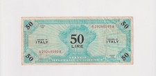 50 AM LIRE MONOLINGUE OCCUPAZIONE AMERICANA IN ITALIA 1943 PERIZIATA