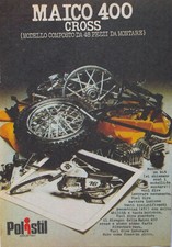 Pubblicità Advertising Werbung Italian Clipping 1974 MAICO 400 CROSS POLISTIL .