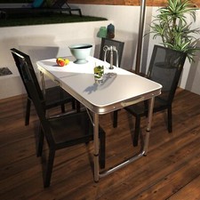 Tavolo pieghevole e portatile in alluminio , 120x60x70 cm