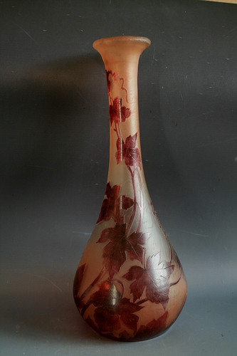 Antico vaso vetro acidato - in,