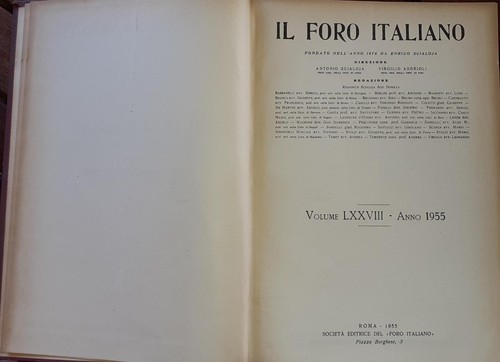 Foro italiano volume - il,