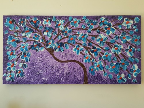 Quadro moderno dipinto mano - quadro,