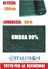 Rete Ombreggiante 90% Telo Ombra 50x2h Frangivento Frangivista Verde Italfrom