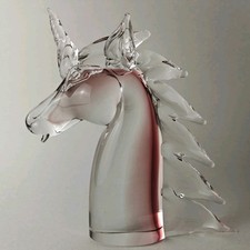 Scultura testa di unicorno