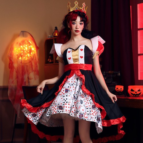 Costume regina rossa - rossa, poker