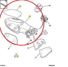 LEFT REARVIEW MIRROR CITROEN