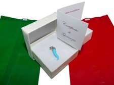 Ciondolo da napoli in Turchese azzurro con Oro di 18 kt Pendente e portafortuna