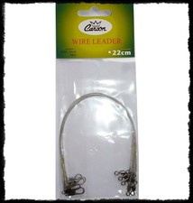 6 cavetti acciaio girella moschettone pesca spinning luccio cavetto finale mare