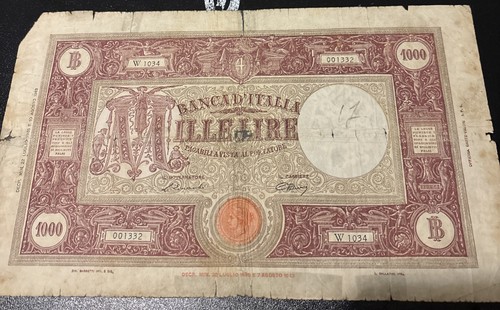 Banconota 1000 lire carta - banconota, in