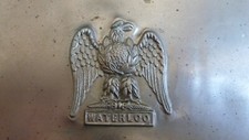 VECCHIA FIBBIA MILITARE INGLESE ROYAL SCOTS GRAYS 2° REGGIMENTO DRAGONI WATERLOO